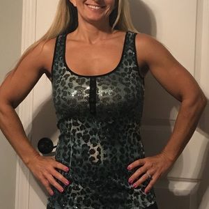 BKE sequined leopard tank - super cute!💕